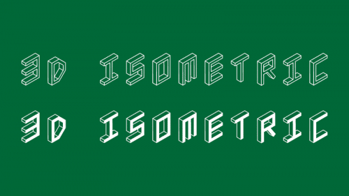 3d Isometric Font