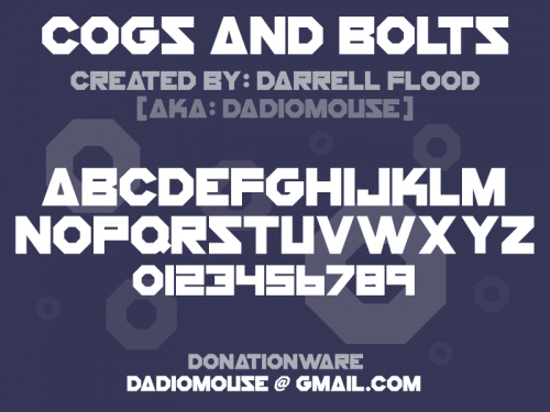 Cogs And Bolts Font