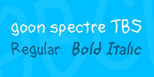 Goon Spectre Tbs Font