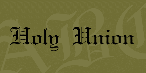 Holy Union Font