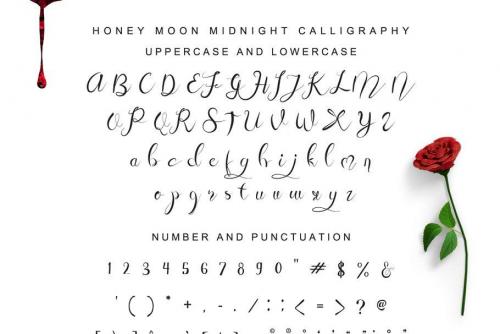 Honey Moon Midnight Free Font 1