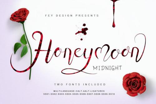 Honey Moon Midnight Free Font 7
