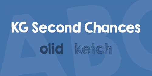 Kg Second Chances Font
