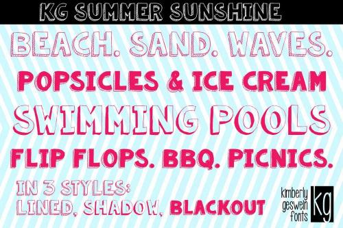 Kg Summer Sunshine Font