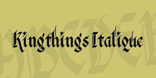 Kingthings Italique Font 1