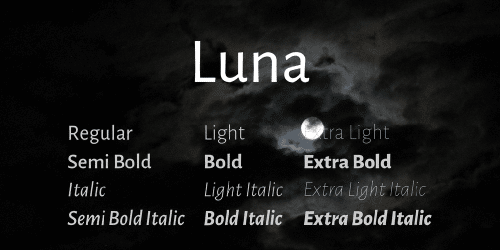 Luna Font Family