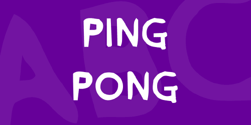 Ping Pong Font