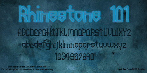 Rhinestone 101 Font
