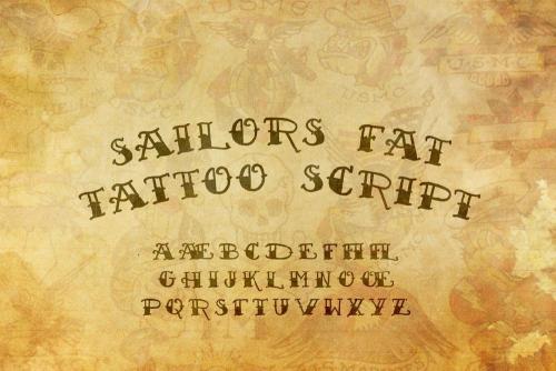 Sailor's Fat Tattoo Script Font 1
