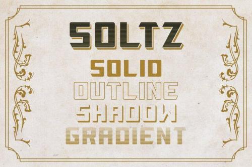 Soltz Vintage Layered Typeface