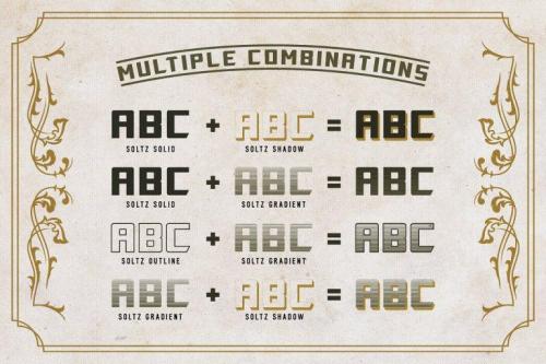 Soltz Vintage Layered Typeface