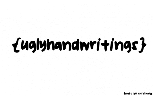 Ugly Handwriting Font 4