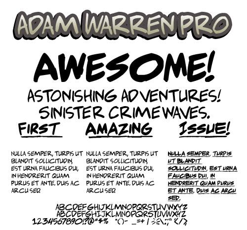 Adam Warren Pro Font 4
