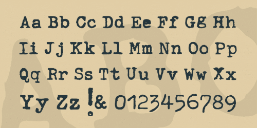 Ahabeshas Typewriter Font 3