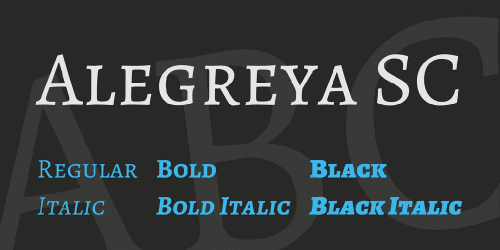 Alegreya Sc Font