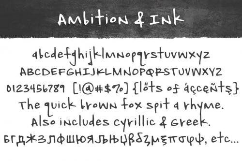 Ambition  Ink Font 1