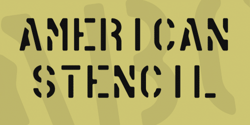 American Stencil Font 1