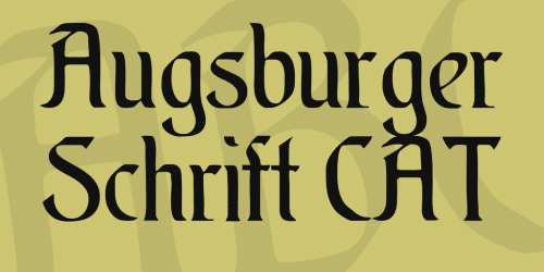 Augsburger Schrift Cat Font