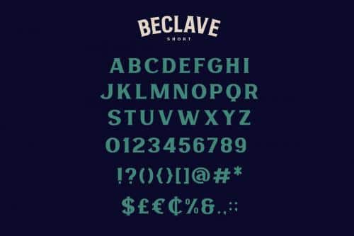 Beclave Vintage Font 6