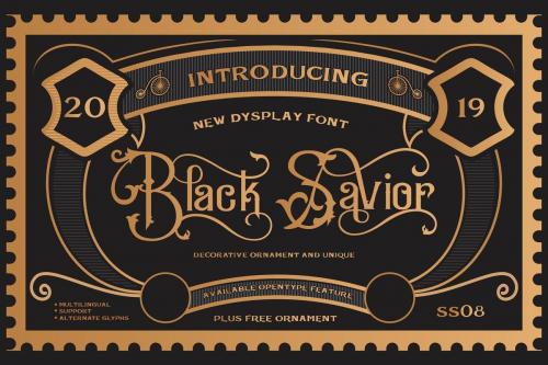 Black Savior Font 18