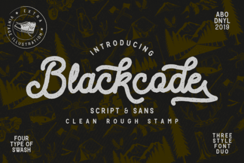 Blackcode Script Font 3