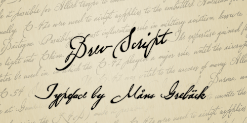 Brev Script Font