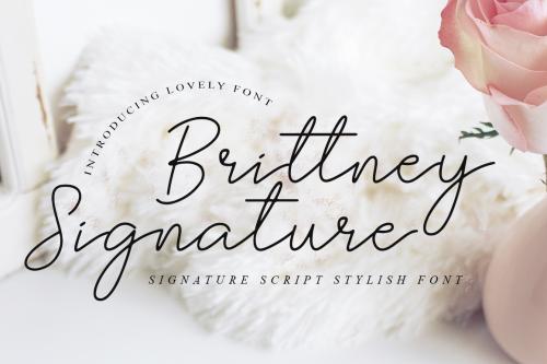 Brittney Signature Calligraphy Font