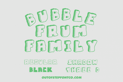 Bubble Frum Font 1