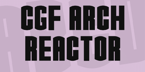 CGF Arch Reactor Font 1
