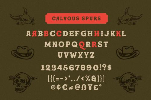 Calvous Spurs Stamp Font 5