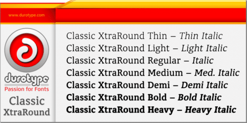 Classic XtraRound Font Family 5