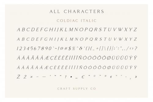Coldiac Luxury Serif Font 7