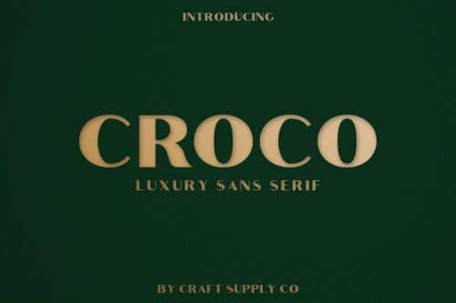 Croco Luxury Sans Serif Font 5