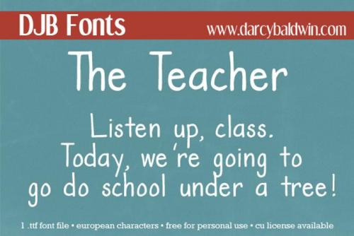 DJB The Teacher Font 2