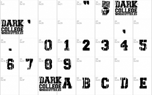 Dark College Font 1