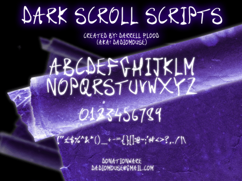 Dark Scroll Scripts Font 1