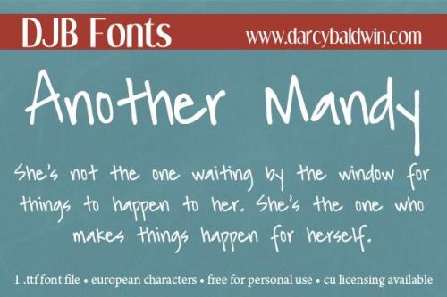 Djb Another Mandy Font 1
