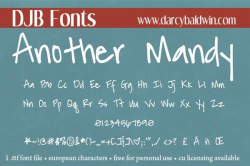 Djb Another Mandy Font 2