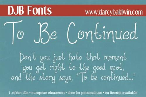Djb To Be Continued Font
