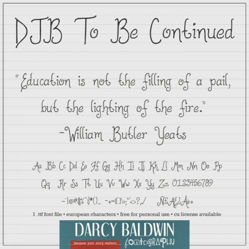 Djb To Be Continued Font 3