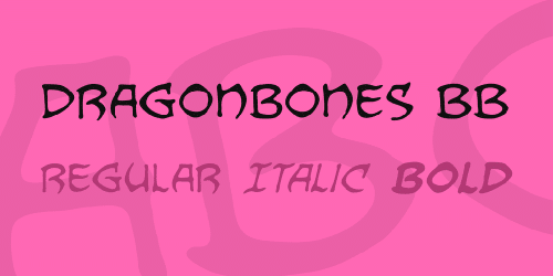 Dragonbones Bb Font