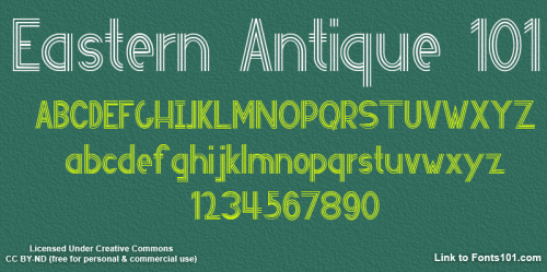 Eastern Antique 101 Font