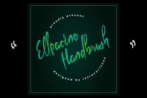 Ellpacino Handbrush Font 1