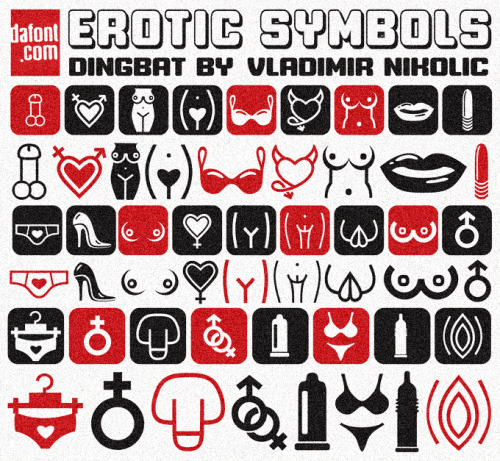 Erotic Symbols Font