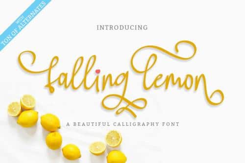 Falling Lemon Calligraphy Font