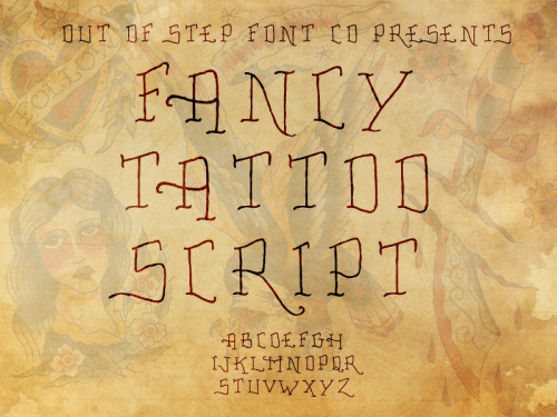 Fancy Tattoo Script Font