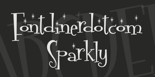 Fontdinerdotcom Sparkly Font