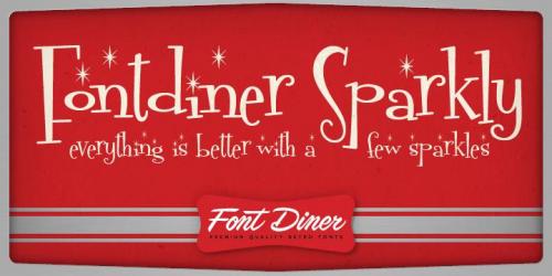 Fontdinerdotcom Sparkly Font 3