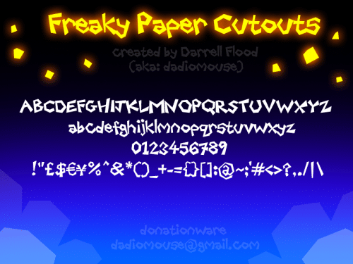 Freaky Paper Cutouts Font 1