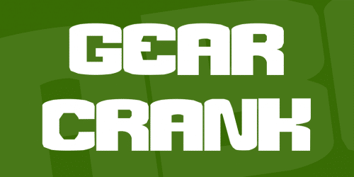 Gear Crank Font 3